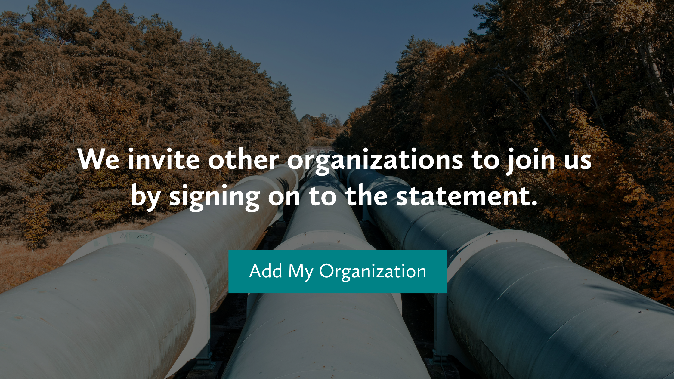 3 parallel pipelines cut through a forest