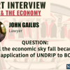 Title graphic with text "Expert Interview: UNDRIP & the Economy" with John Gailus, Lawyer